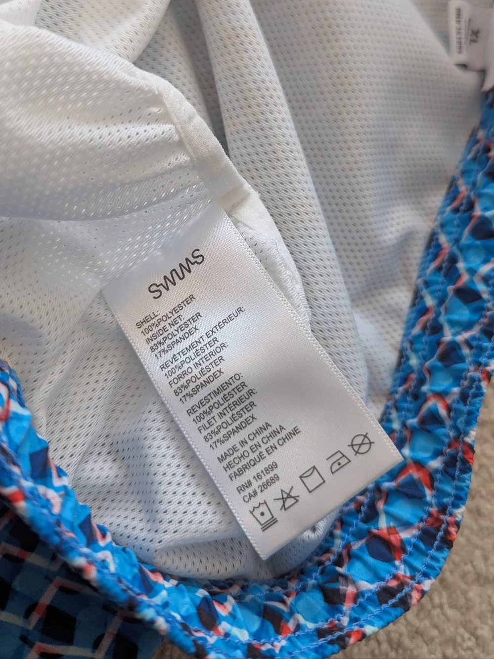 SWIMS Men's Pelosa Geometric 6.5" Swim Shorts Sz XL - Picture 8 of 12